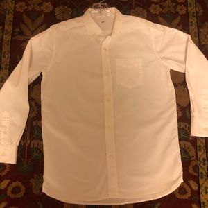 Gap Boys Long Sleeve White Button Down Shirt XXL